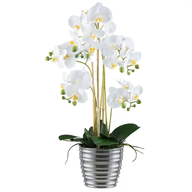 Kunstpflanze Phalaenopsis, weiß/silber, Höhe ca. 62 cm Letzte Chance