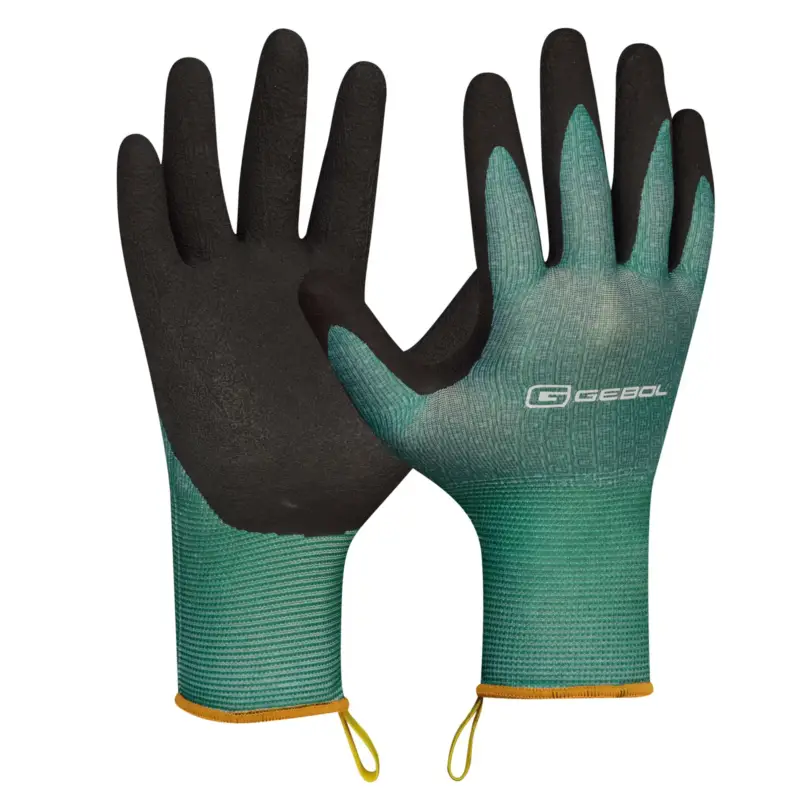 Gebol Handschuh 'Salvia', schwarz/grün, Größe 8 Expressversand
