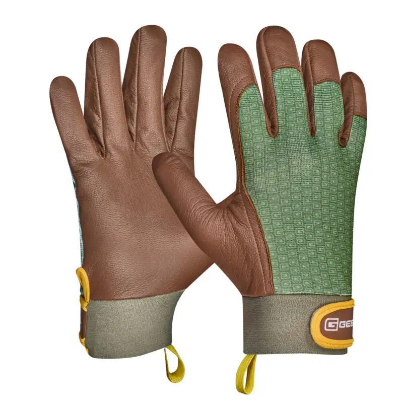 Rabatt Gebol Handschuh 'Vitis', braun/grün, Größe 8