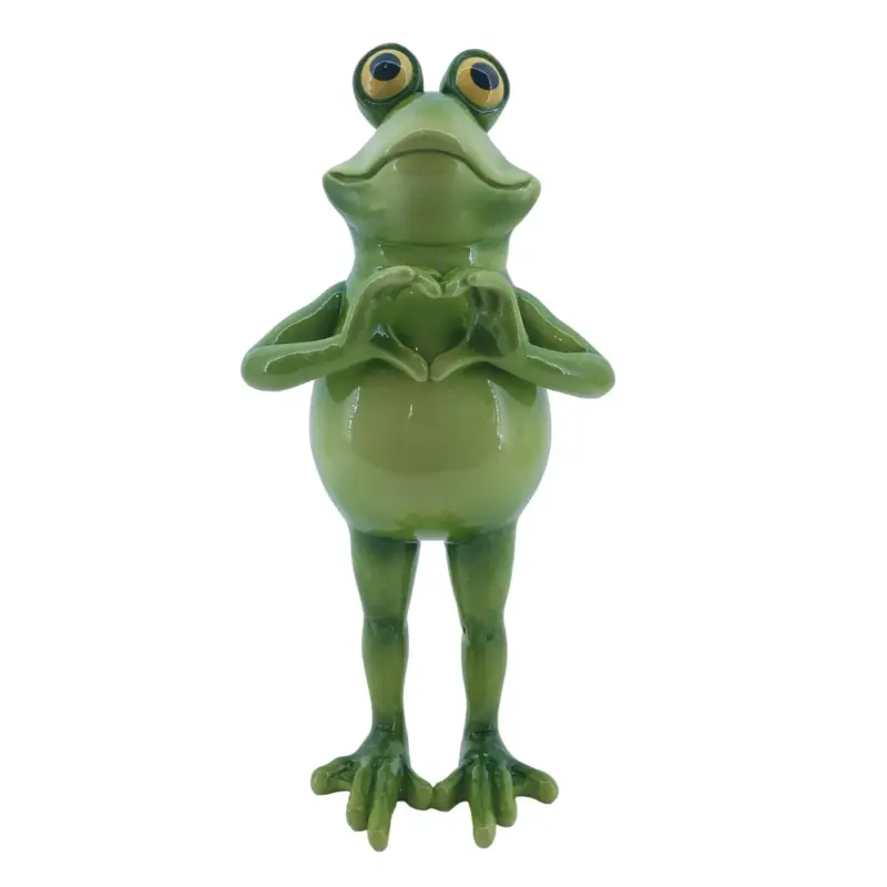 Dekofigur Frosch mit Herz, Höhe ca. 37 cm Direktkauf