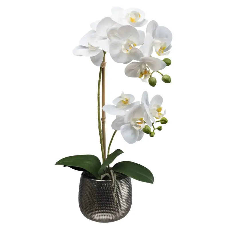 Garantierte Lieferung Künstlicher Phalaenopsis, weiß, Höhe ca. 48 cm
