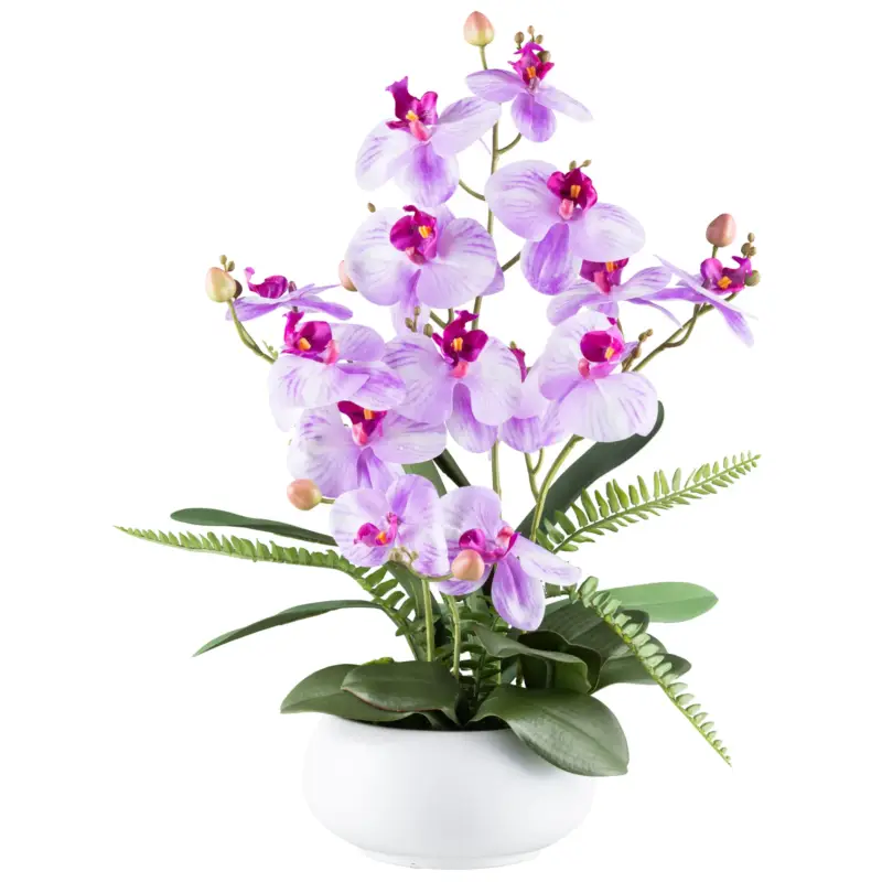 Künstliches Phalaenopsis-Arrangement 'Real Touch', lila, Höhe ca. 55 cm Wochenendangebot