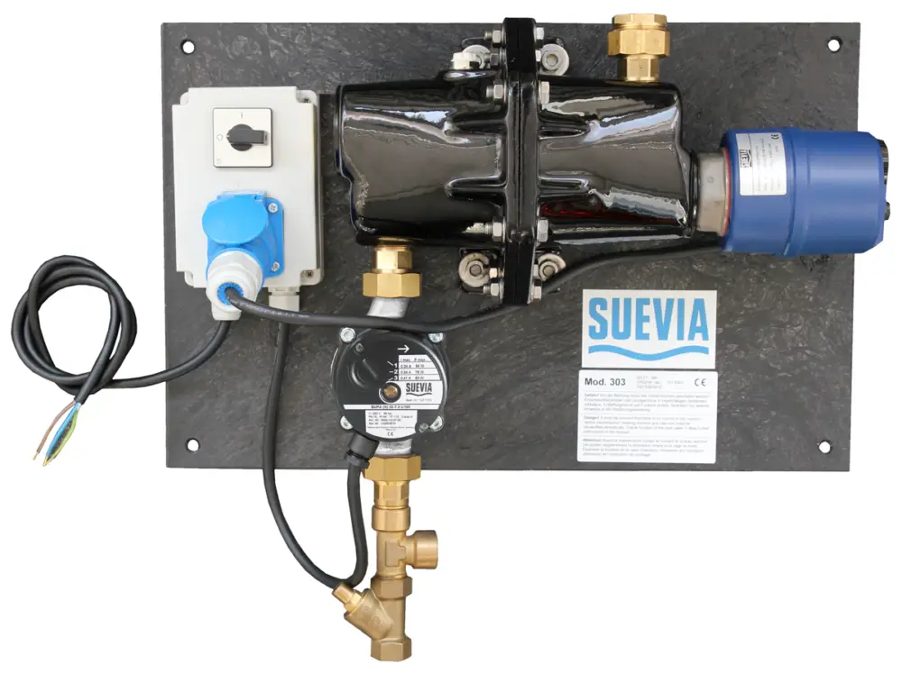 Top-Preis Heizgerät Mod. 303, 3kW, 230V für max. 200m3/4" isoliert Suevia