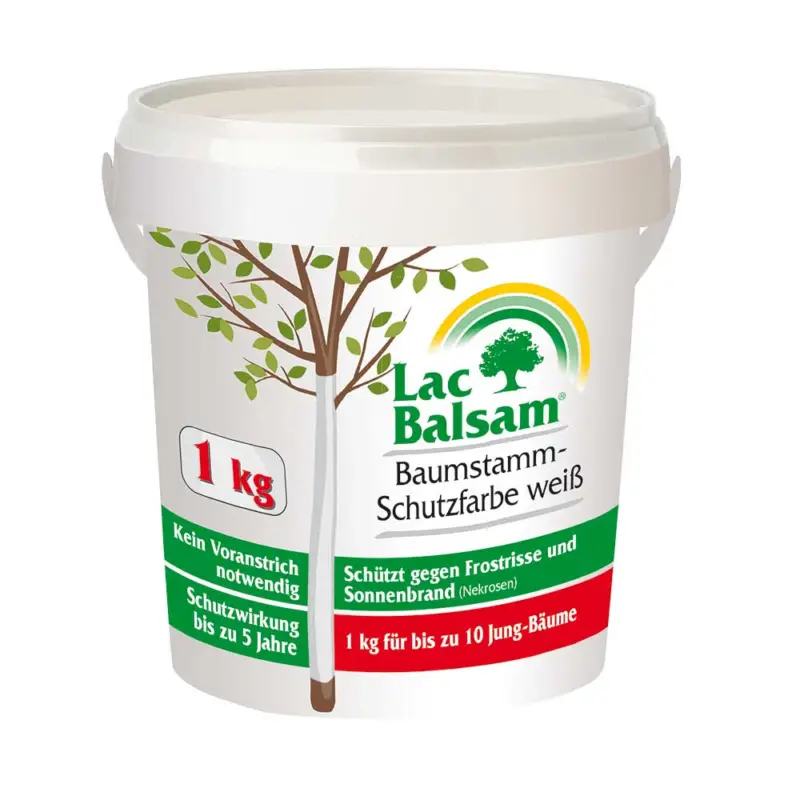 Etisso Lac Balsam Baumstamm-Schutzfarbe weiß 1kg Eimer Finale Aktion