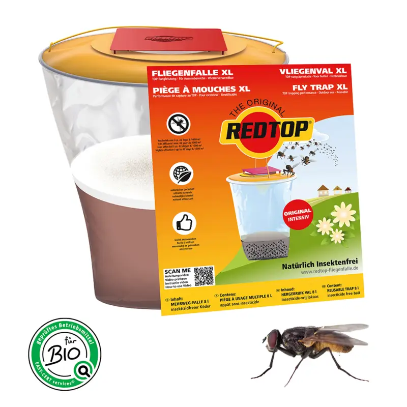 REDTOP® Fliegenfalle XL - 8 L (Mehrwegmodell) Preiswert