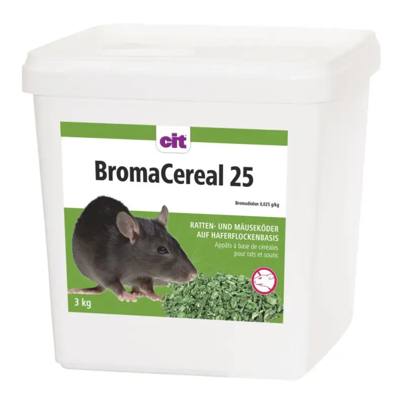 cit BromaCereal 25 ppm 3 kg. Mäuse und Rattenköder Rattengift / Mäusegift Sachkundenachweispflichtig Sonderangebot