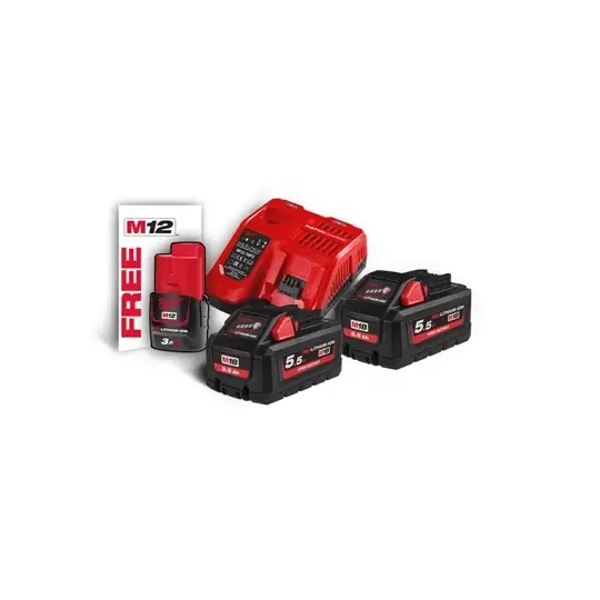 Rabatt Akku Starterset 2 x 5,5 Ah 18V M18HNRG-552 Milwaukee®