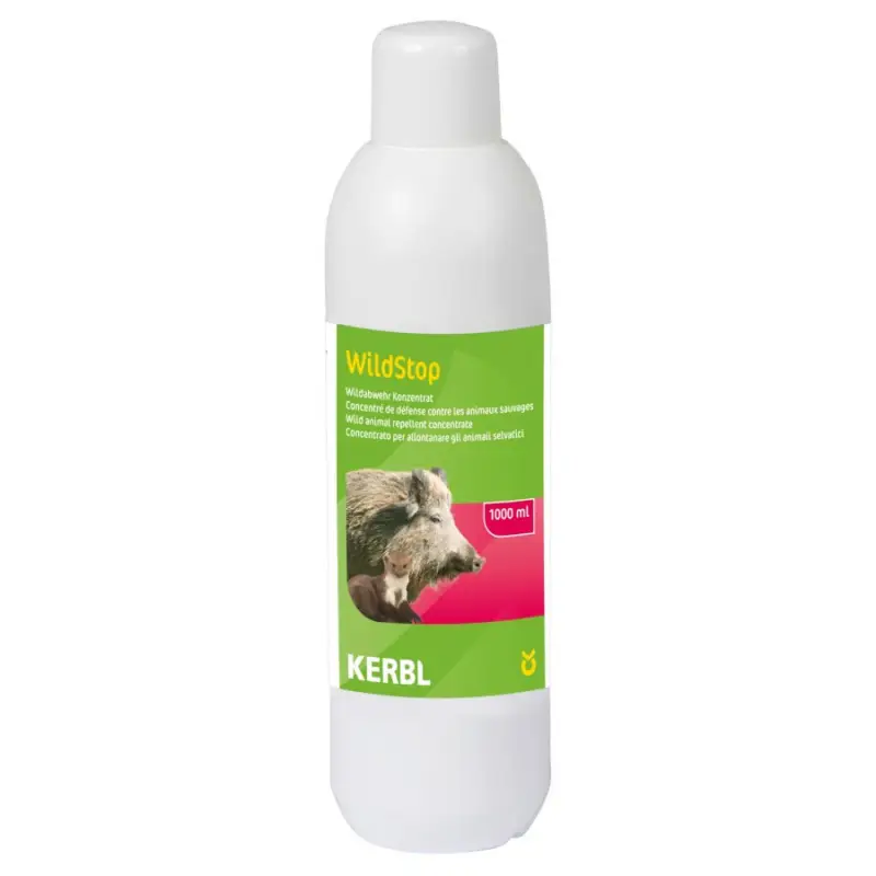 WildStop Abwehrkonzentrat – Wildabwehr & Tiervertreiber mit Geraniol 1 Liter Kerbl Echt