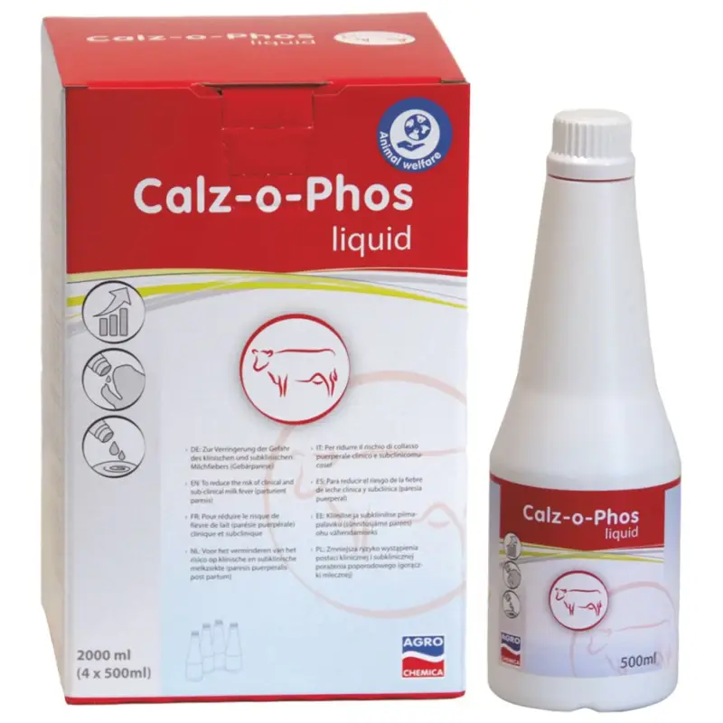 Calz-o-Phos Liquid (4 x 500 ml) - gegen Milchfieber bei Milchkühen Aktuell