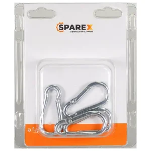 Zertifiziert Karabinerhaken Agripak | 6 x 60 mm | 4 Stück