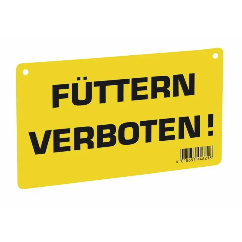 Preisknaller Warntafel "Bitte nicht füttern"