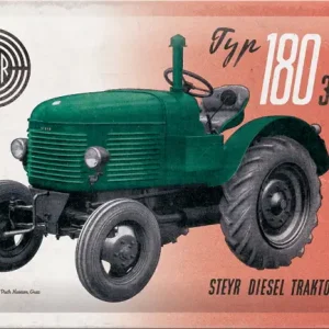 Geprüft Blechschild 'Steyr Diesel Traktor' Typ180 30PS