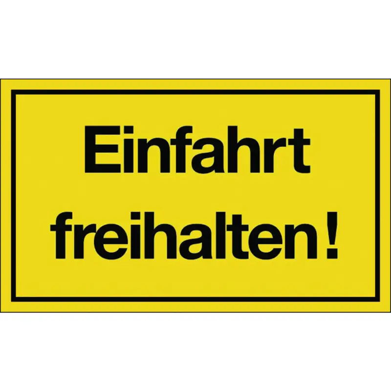 Preisreduziert Warntafel 'Einfahrt freihalten'