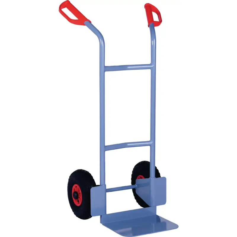 TecwerkStapelkarre Höhe 1150 mm Schaufel-L250xB320mm Luft-Bereifung Tragfähigkeit 200 kg Expressversand