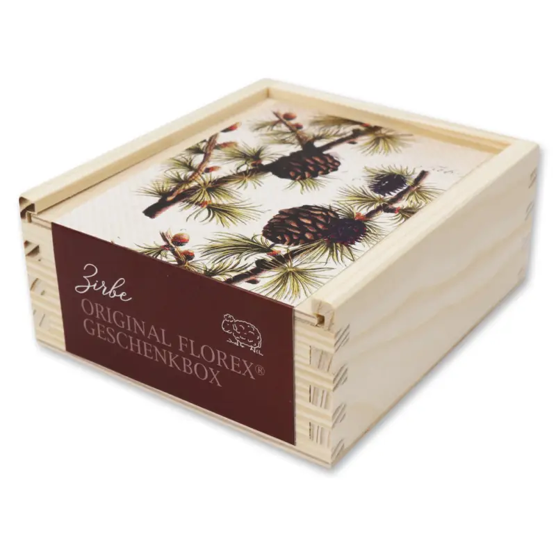 FlorexGeschenkbox Holz mit Motiv 'Zirbe' Wochenendangebot
