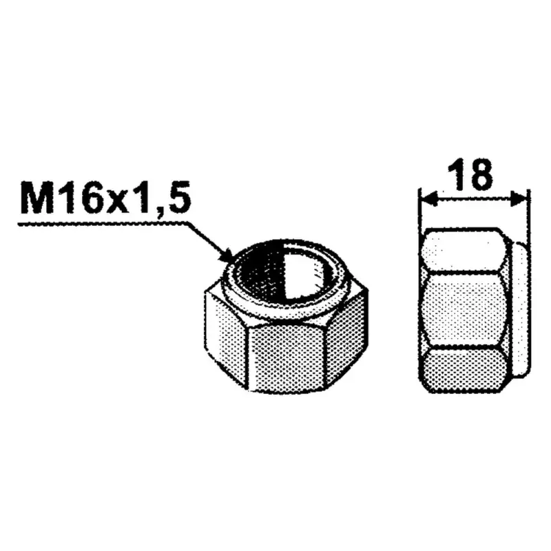 Mutter selbstsichernd M16x1,58.8 Neue Ware