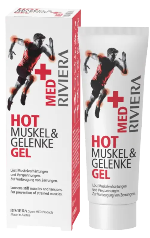 RIVIERAMuskel Gelenke Gel Med+ Hot 75 ml Neue Kollektion