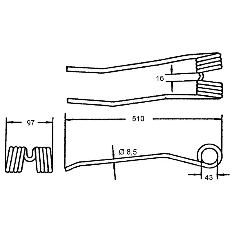 Schwadkreiselzinke links Neue Ware