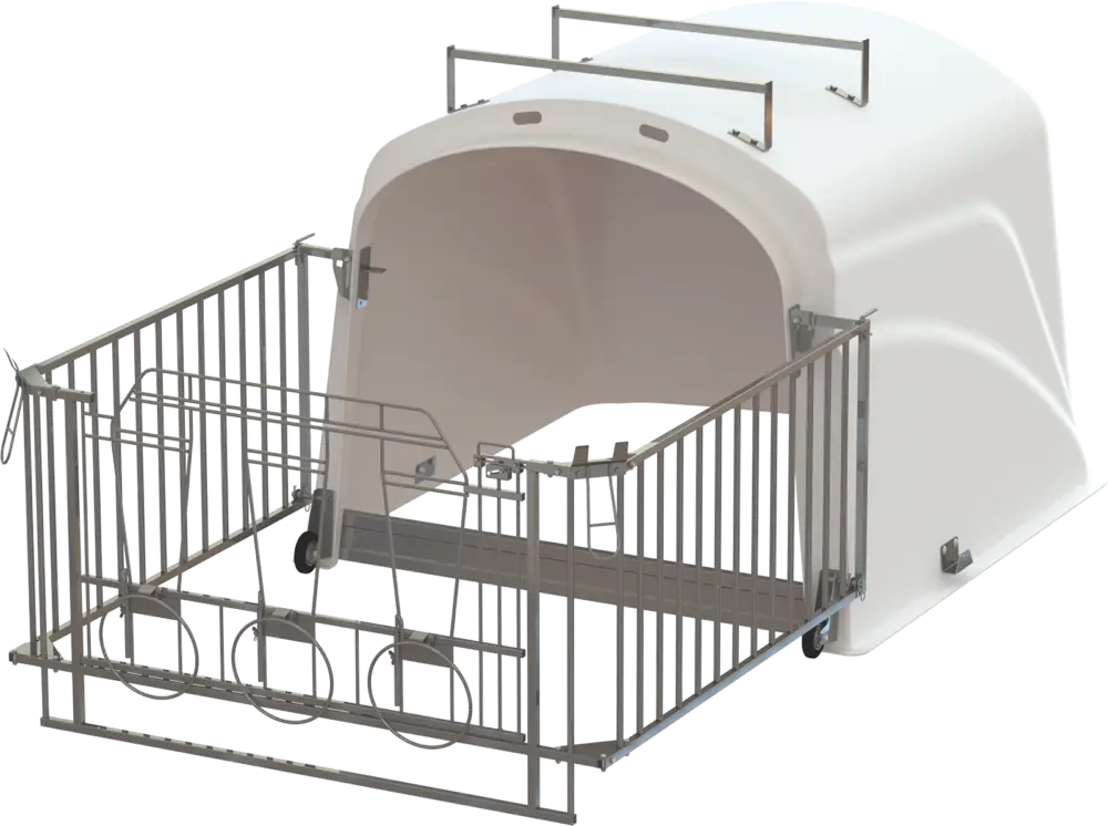 Kälberiglu CalfHouse Premium DUO, mit Zaun Top-Preis