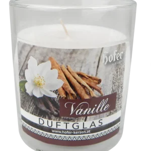 Duftkerze im Glas Vanille Neue Kollektion