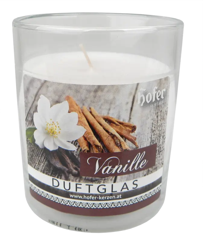 Duftkerze im Glas Vanille Neue Kollektion