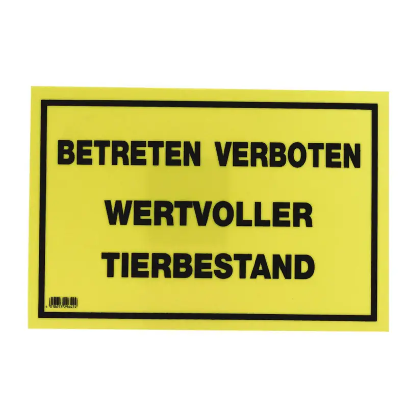 Neue Kollektion KERBLWarntafel Wertvoller Tierbestand
