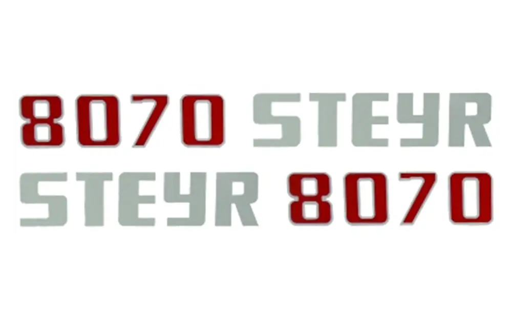 Zertifiziert Aufkleber Set Steyr 8070