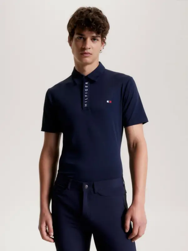 Tommy Hilfiger Men Harlem Kurzarm Logo Poloshirt desert sky, S Knallerangebot