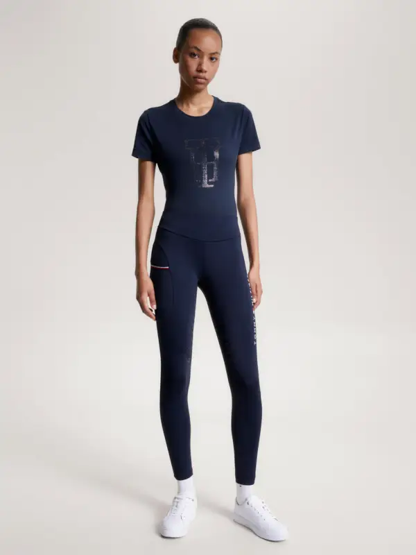 Aktuell Tommy Hilfiger Elmira Ganzjahres-Full-Grip-Leggings desert sky, L