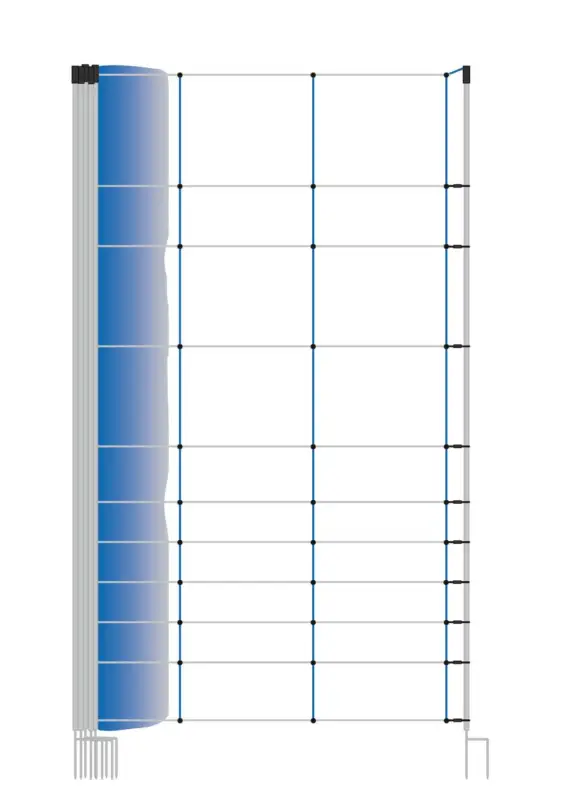Preiswert AKO TitanNet 145 cm blau/weiß, 25 m