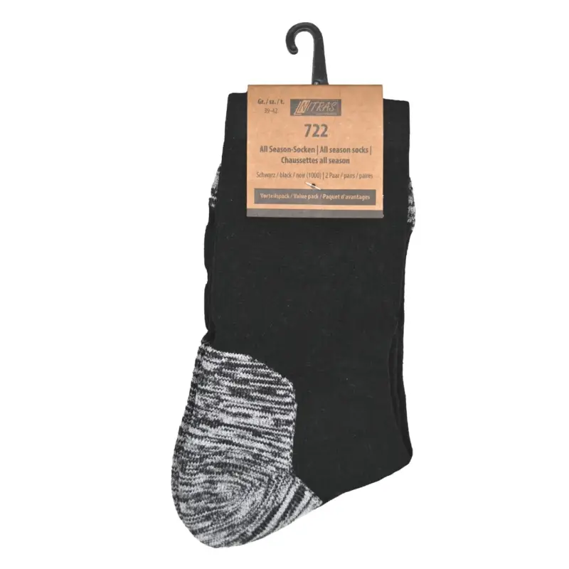 Nitras All Season Socken - 2er Pack schwarz, 43/46 Jetzt Kaufen