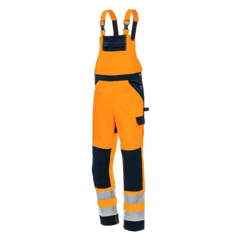 Nitras Motion Tex Viz Warnschutz Latzhose neonorange/marineblau, 46 Nur Für Kurze Zeit