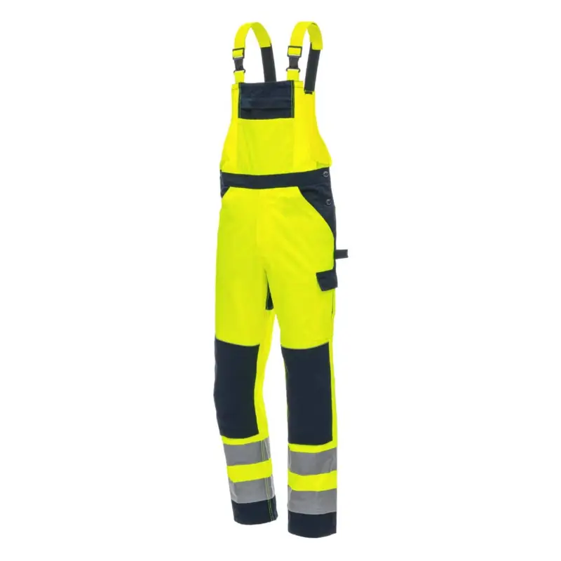 Nitras Motion Tex Viz Warnschutz Latzhose neongelb/marineblau, 60 Markenprodukt