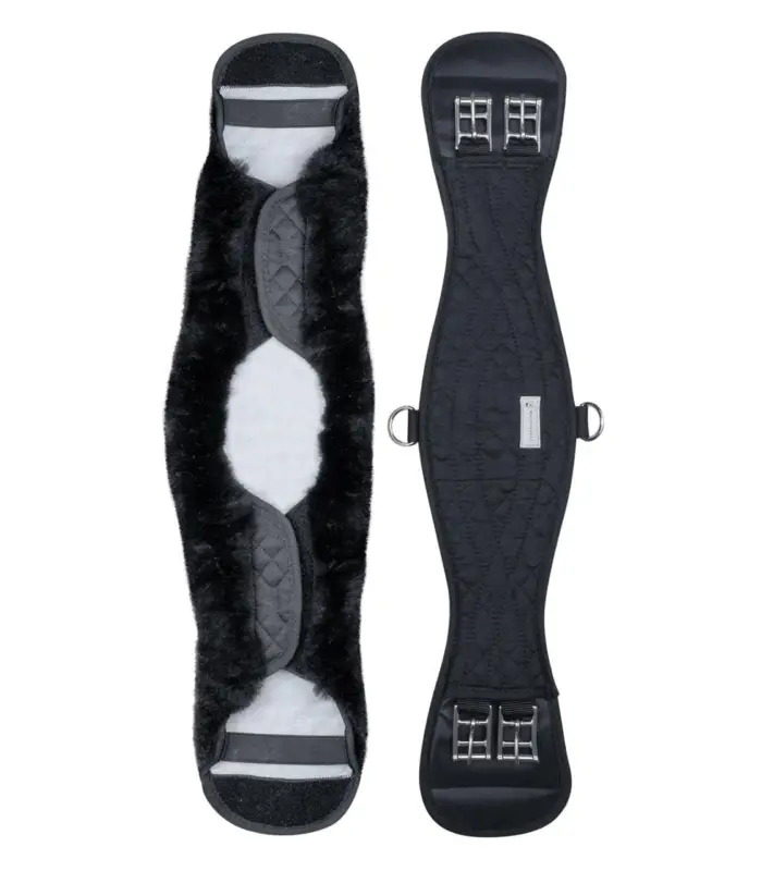 Waldhausen Kurzgurt Lammfell schwarz/schwarz, 80 cm Neu Im Sortiment