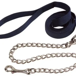 Nylonführleine mit 50cm Kette navy Preiswert