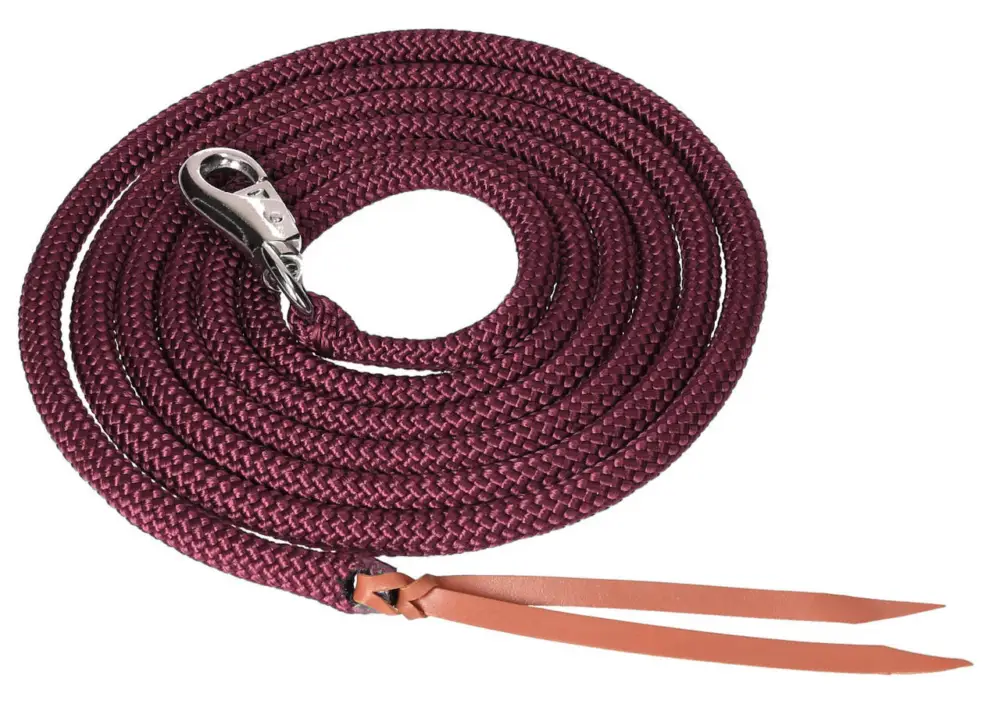 Markenware Führstrick Westernrope mit Bullhaken bordeaux