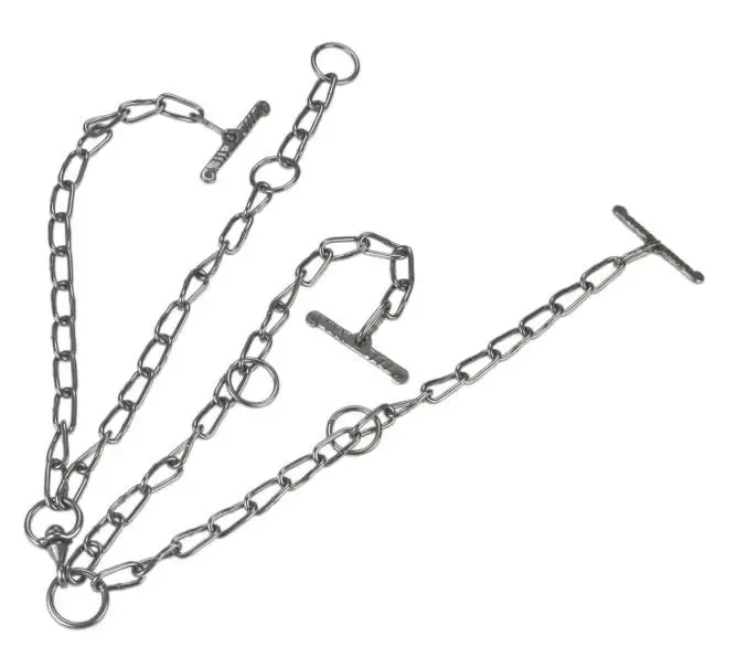 Zertifiziert Kerbl Kuhkette doppelt verlängert, mit Wirbel 7 mm | 120 cm | 70 cm