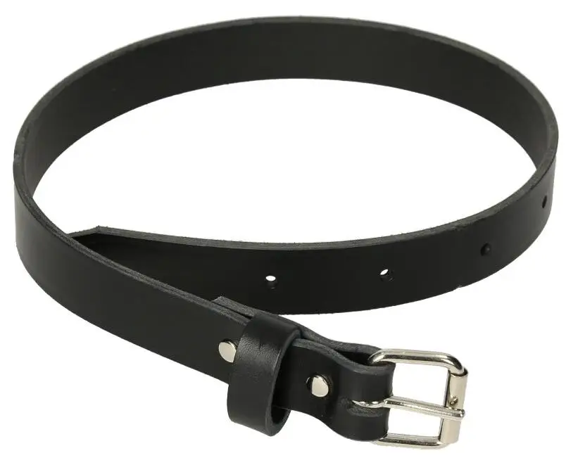 Preiswert Lederriemen schwarz m. Rollschnalle - versch. Größen 95 x 3,5 cm