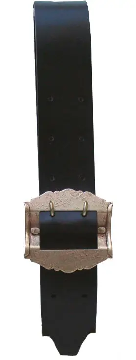 Expressversand Lederriemen schwarz m. Blechschnalle - versch. Größen 125 x 8 cm