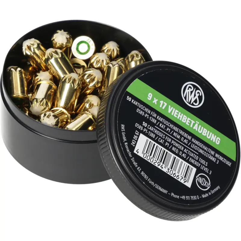 Heißes Angebot RWS 50 Spezialpatronen Kal. 9x17 grün
