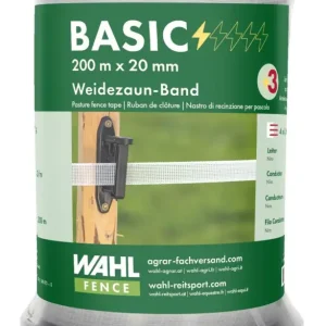 WAHL-FENCE Weidezaunband BASIC weiß - 10 mm/200 m Preiswert