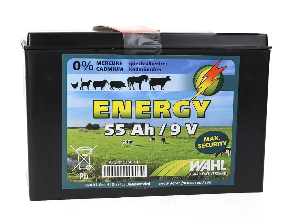 WAHL-FENCE Weidezaunbatterie 9 V - 55 Ah Nur Für Kurze Zeit