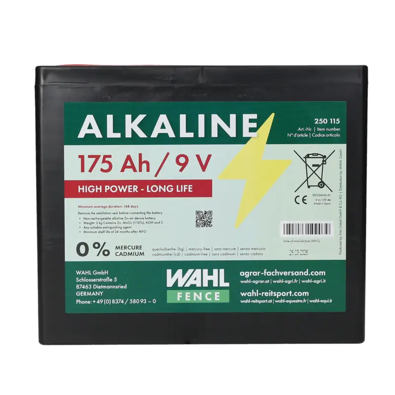 WAHL-FENCE Weidezaunbatterie 9 V - 175 Ah Preiswert