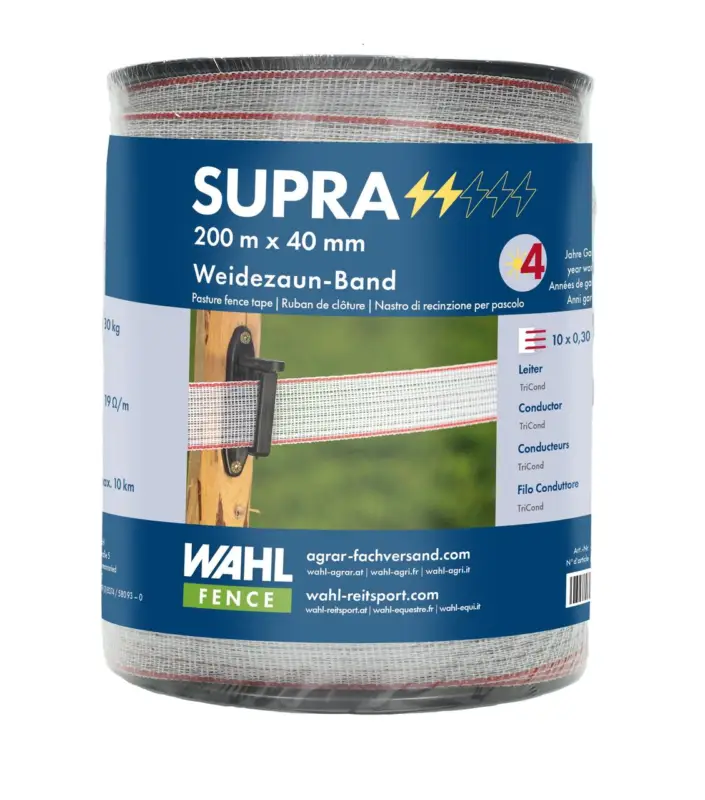 Top-Preis WAHL-FENCE Weidezaunband - SUPRA 40mm / 200m