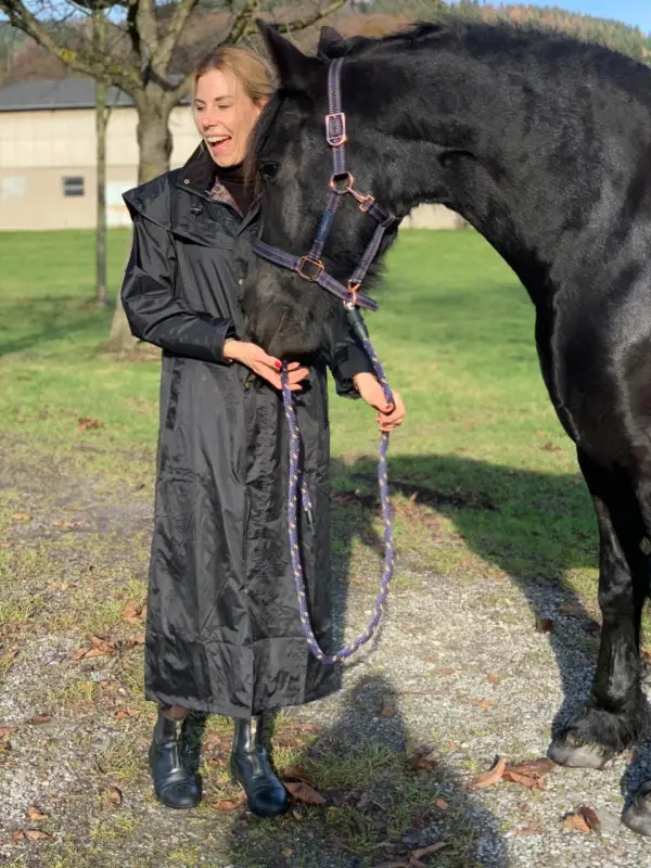 Scippis REITMANTEL Stockman schwarz, L Nur Heute