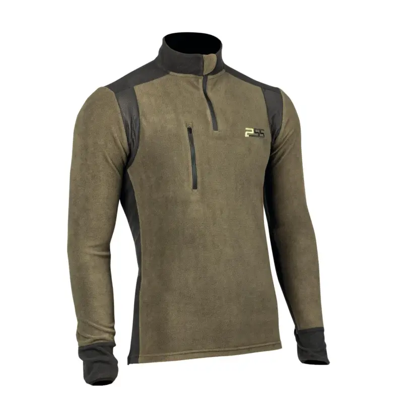 PSS Micro Fleece-Shirt X-treme Polar anthrazit/oliv, XXXL Top-Angebot