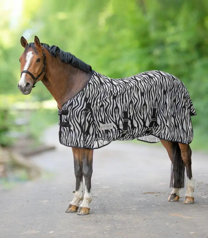 Sonderaktion Waldhausen Fliegendecke Zebra schwarz/weiß, 85 cm