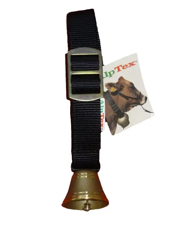 Preisreduziert Alptex Messingglocke mit -Riemen 4 cm x 60 cm