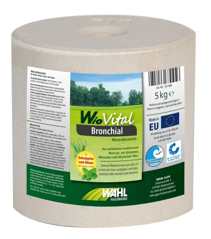 Meistverkauft WAHL-Hausmarke WioVital Bronchial Leckstein SET 4×5 kg