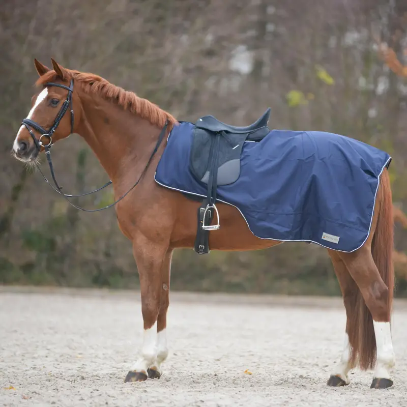 Waldhausen COMFORT Regendecke mit Sattelausschnitt nachtblau, Pony Preisknaller